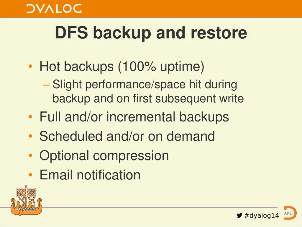 dfs backup and restore