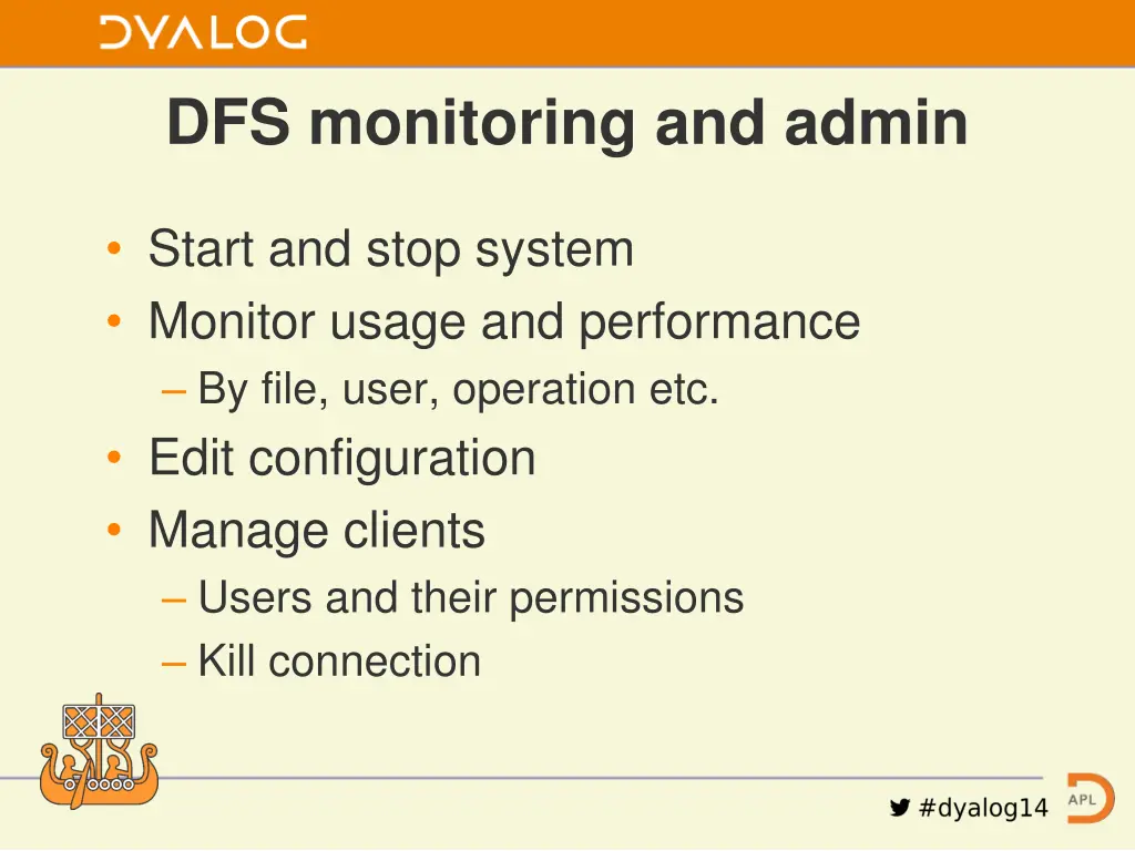 dfs monitoring and admin