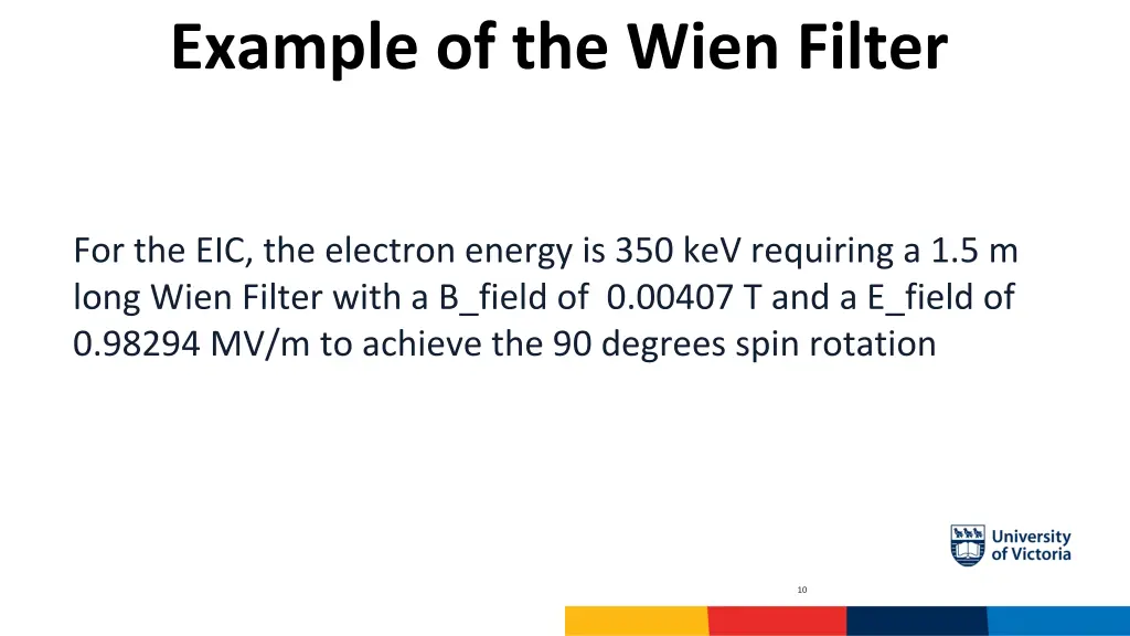 example of the wien filter