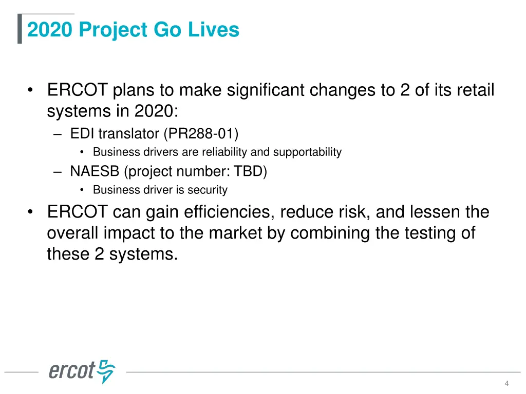2020 project go lives