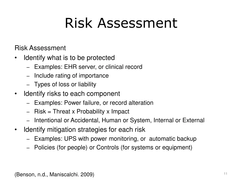 risk assessment