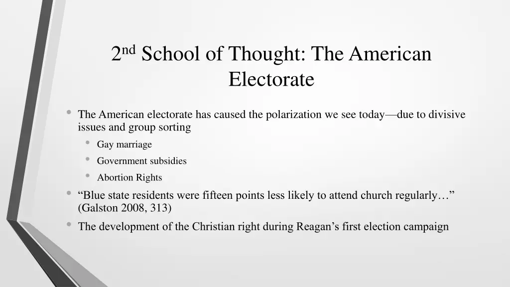 2 nd school of thought the american electorate