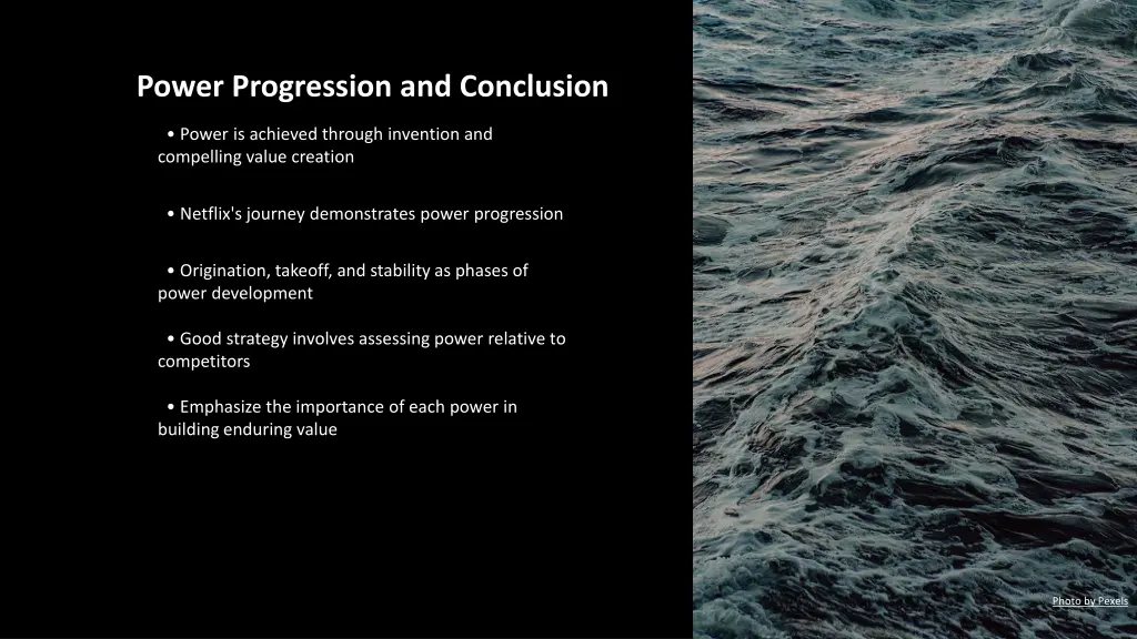 power progression and conclusion