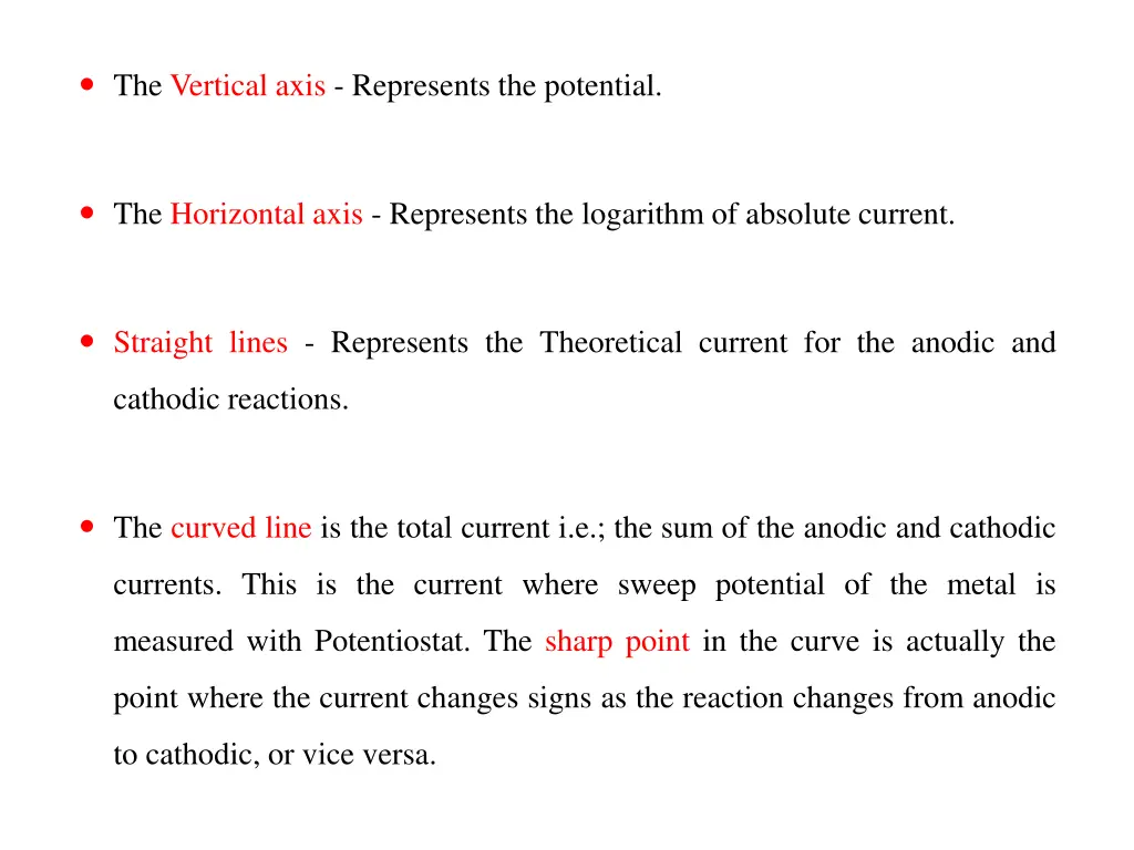 the vertical axis represents the potential