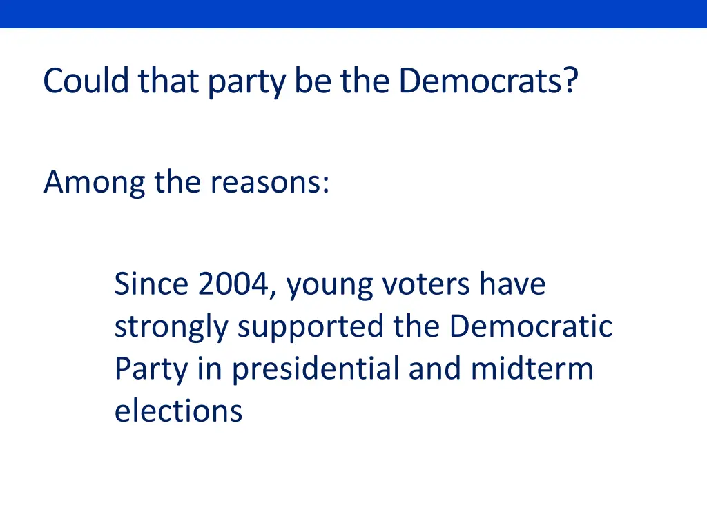 could that party be the democrats