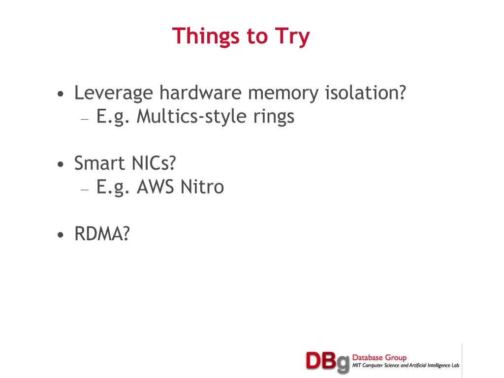 things to try