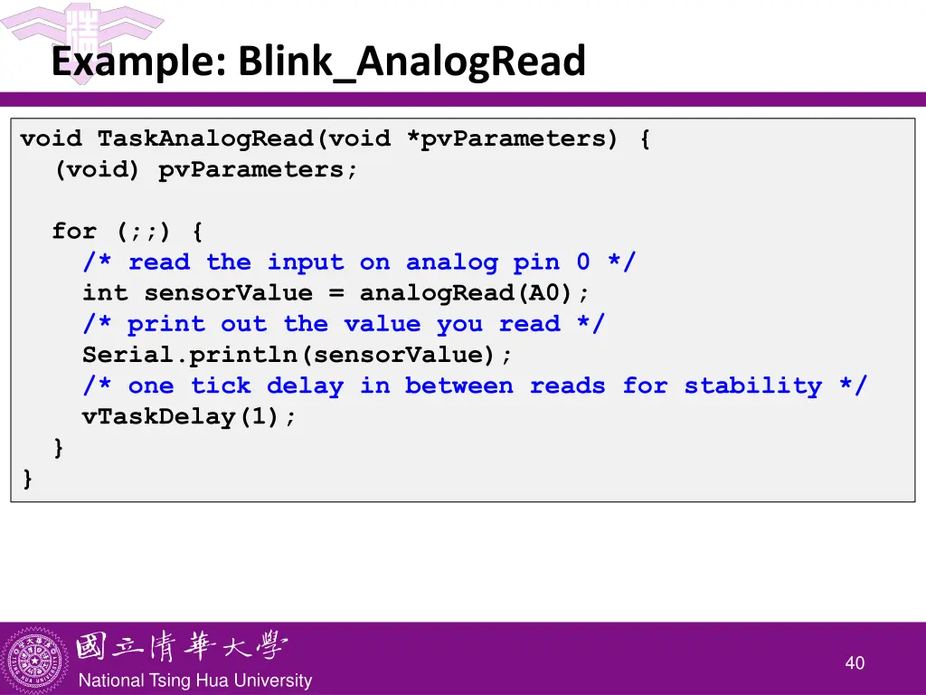 example blink analogread 1