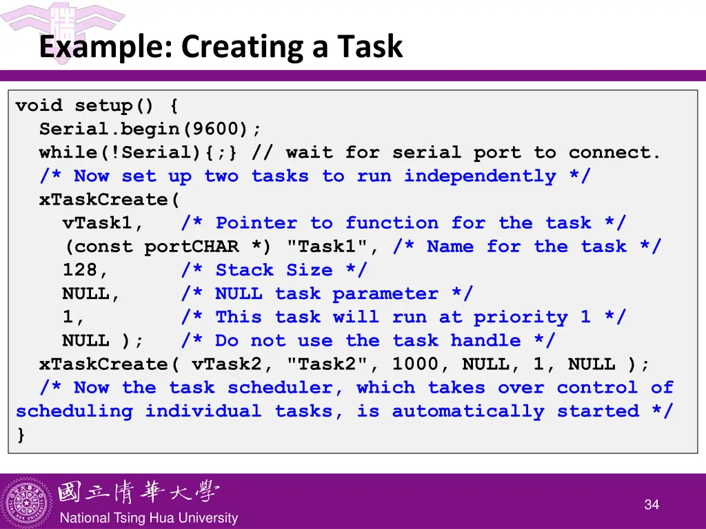 example creating a task