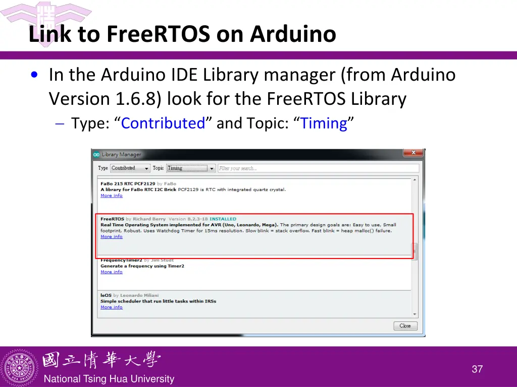 link to freertos on arduino 1
