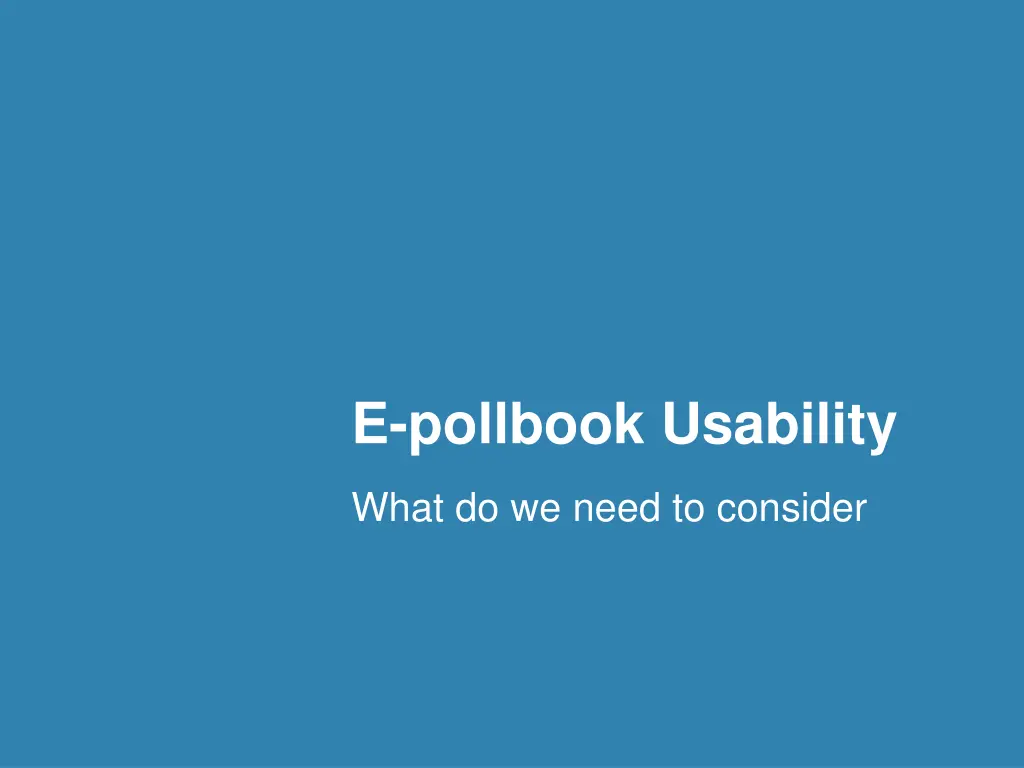 e pollbook usability