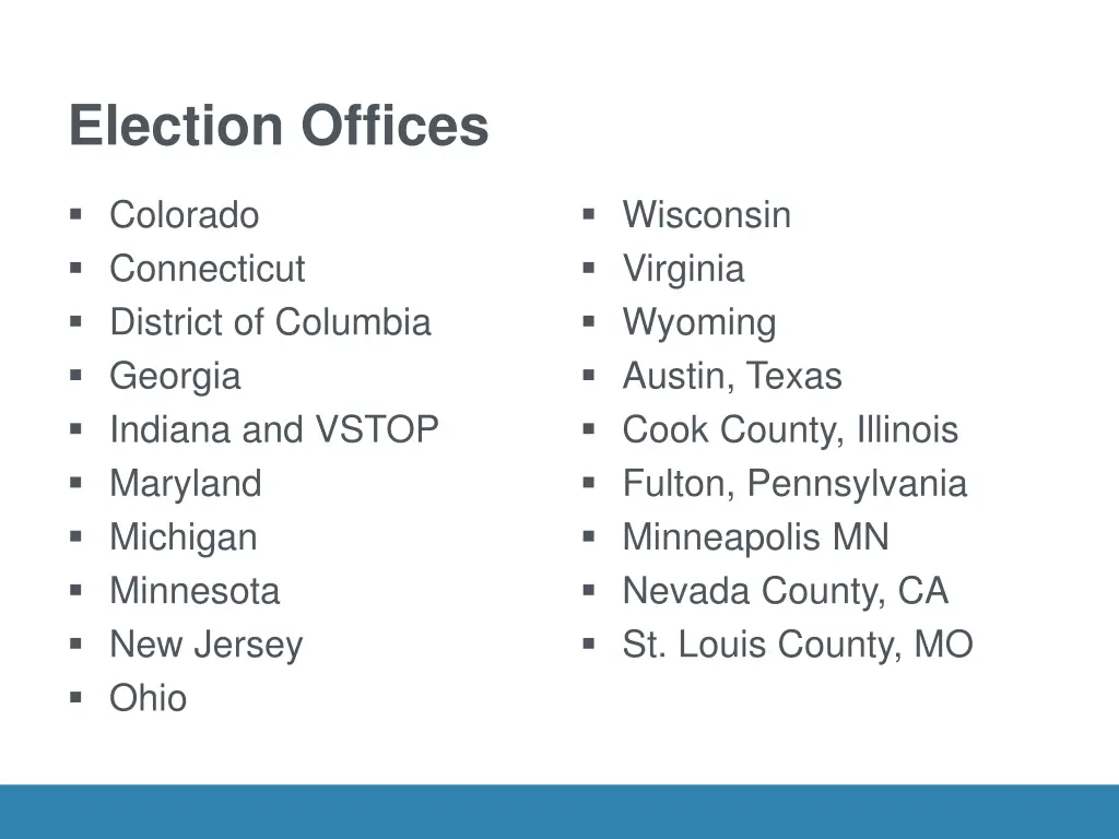election offices