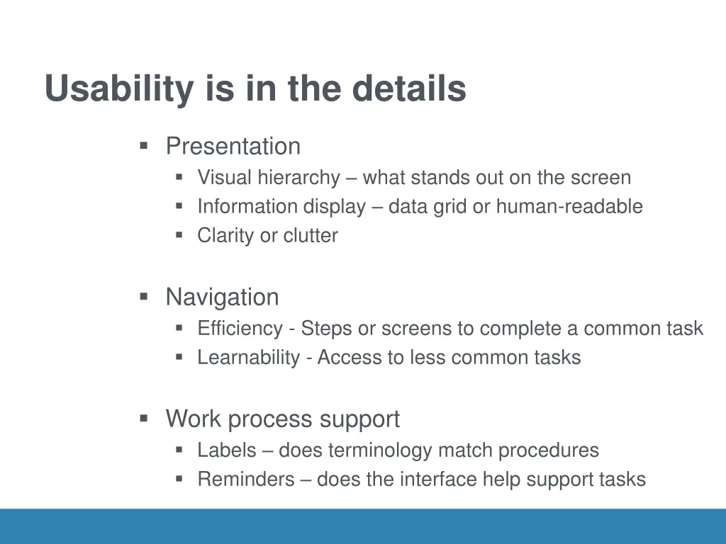 usability is in the details