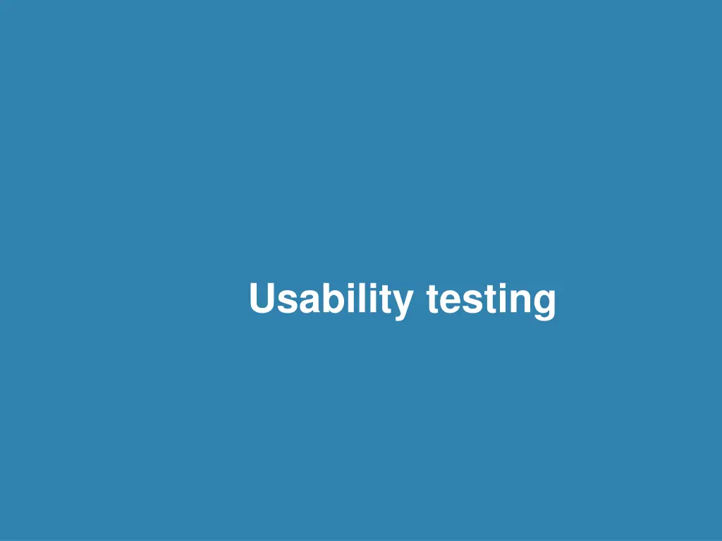usability testing