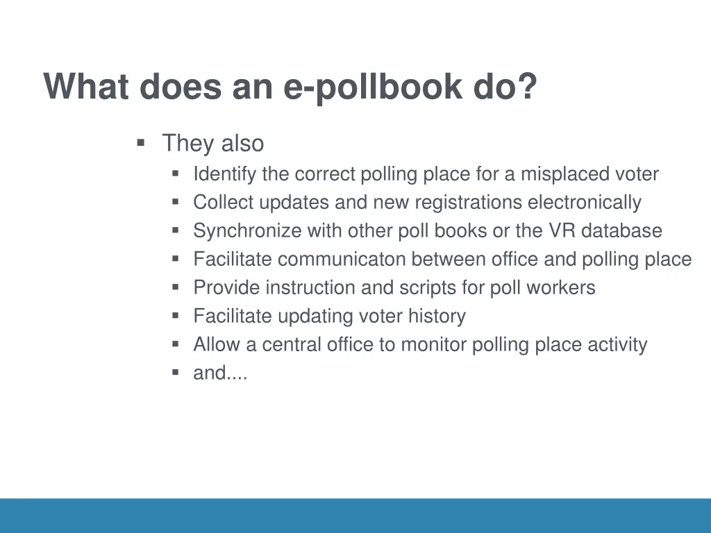 what does an e pollbook do 1