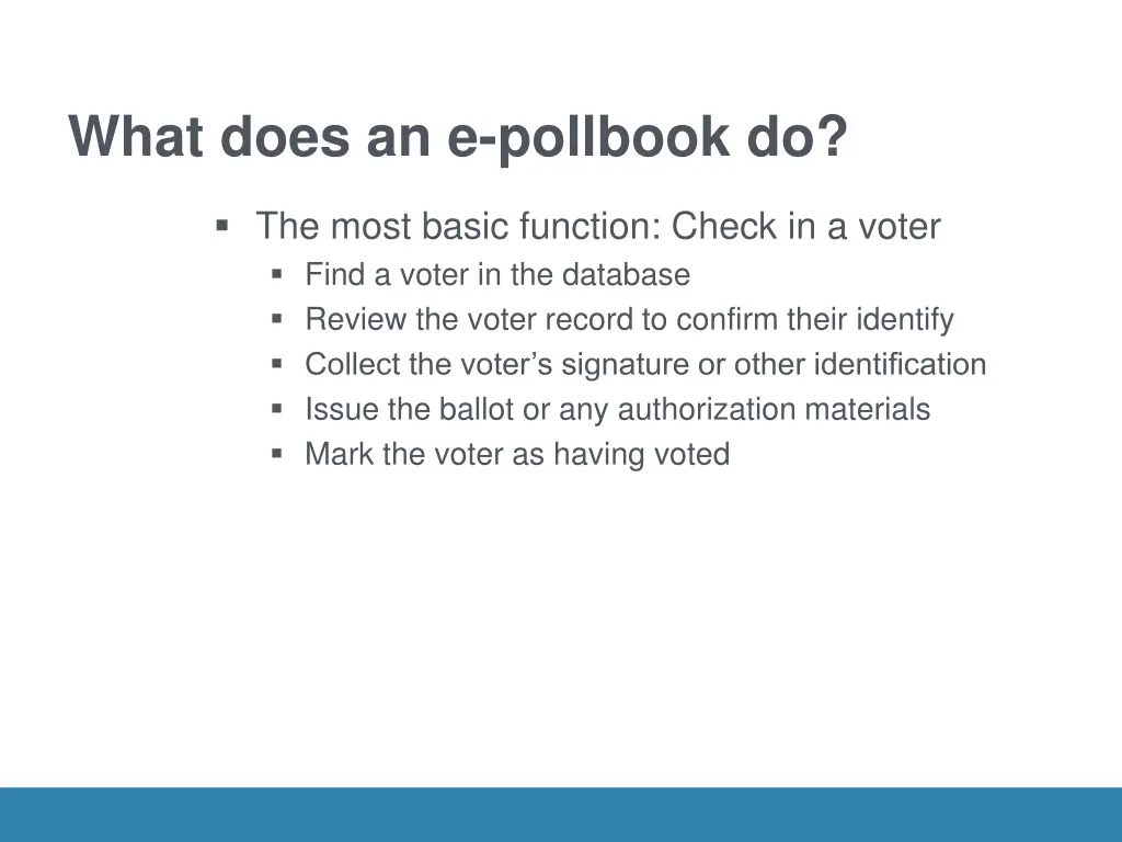 what does an e pollbook do
