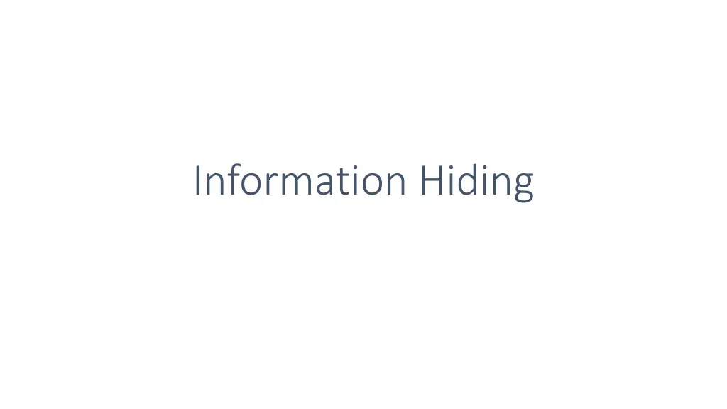 information hiding