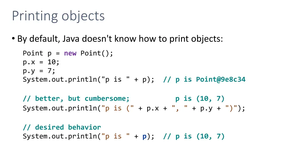 printing objects