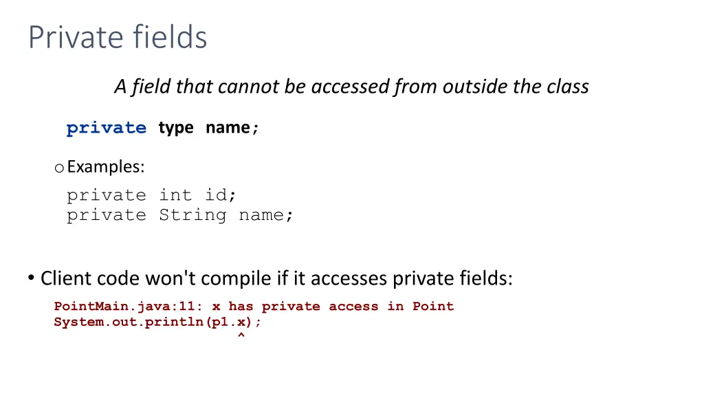 private fields