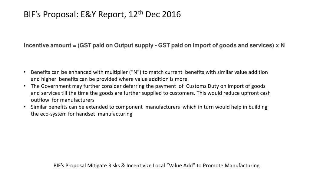 bif s proposal e y report 12 th dec 2016