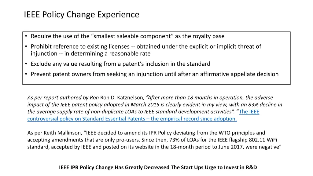 ieee policy change experience