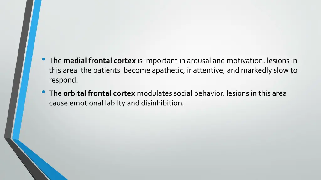 the medial frontal cortex is important in arousal