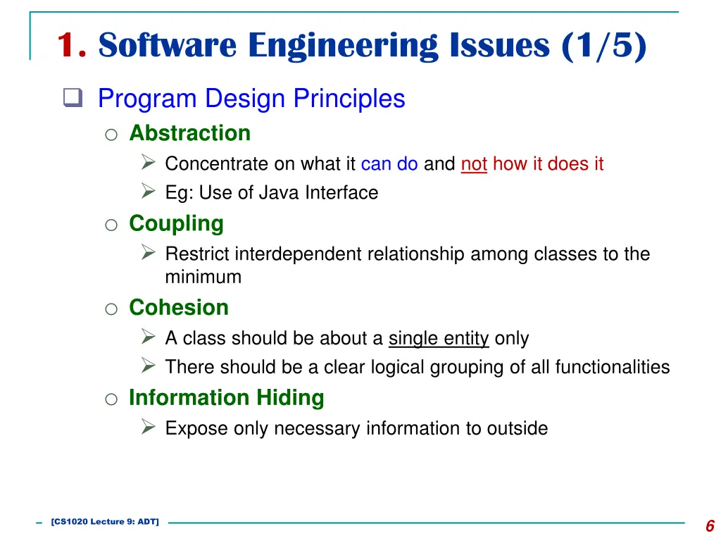1 software engineering issues 1 5