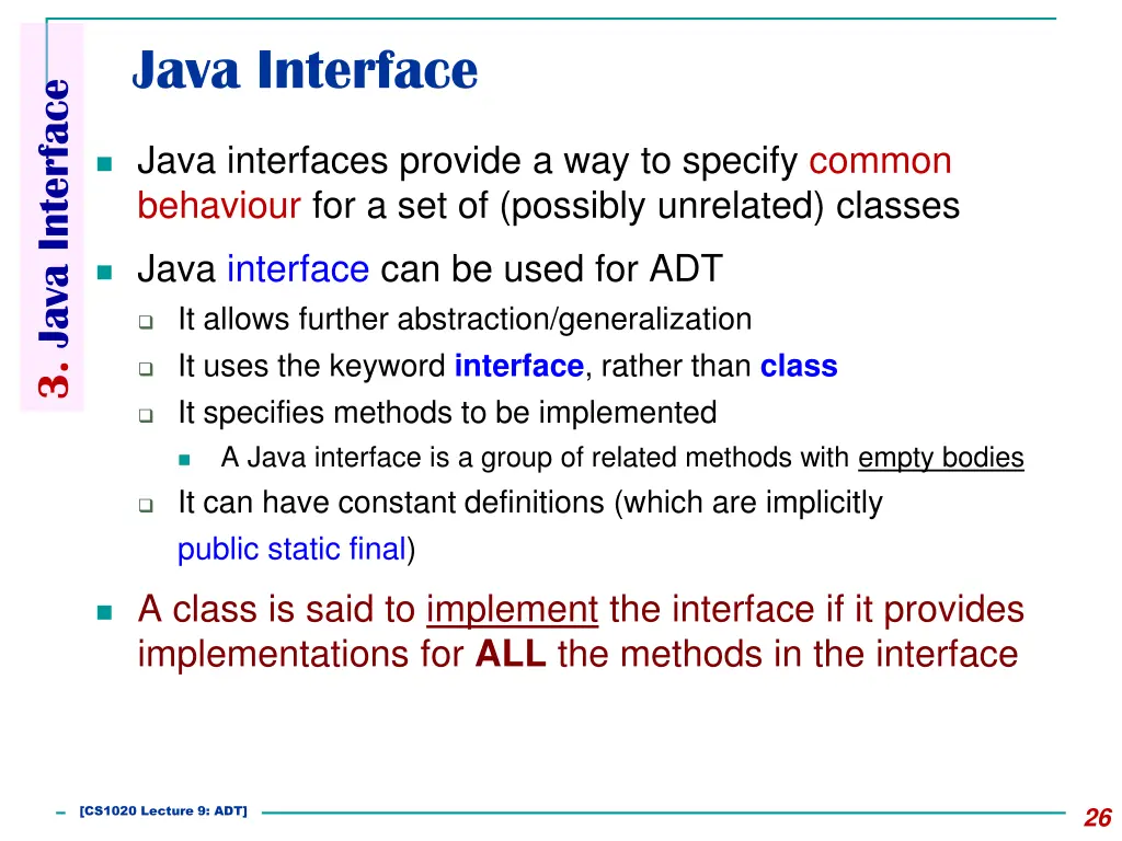 java interface