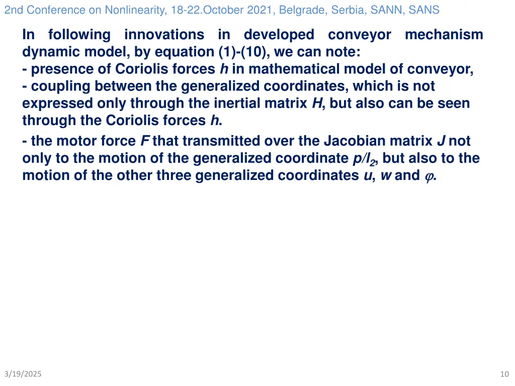 2nd conference on nonlinearity 18 22 october 2021 9