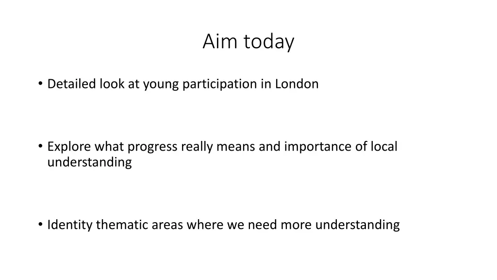 aim today