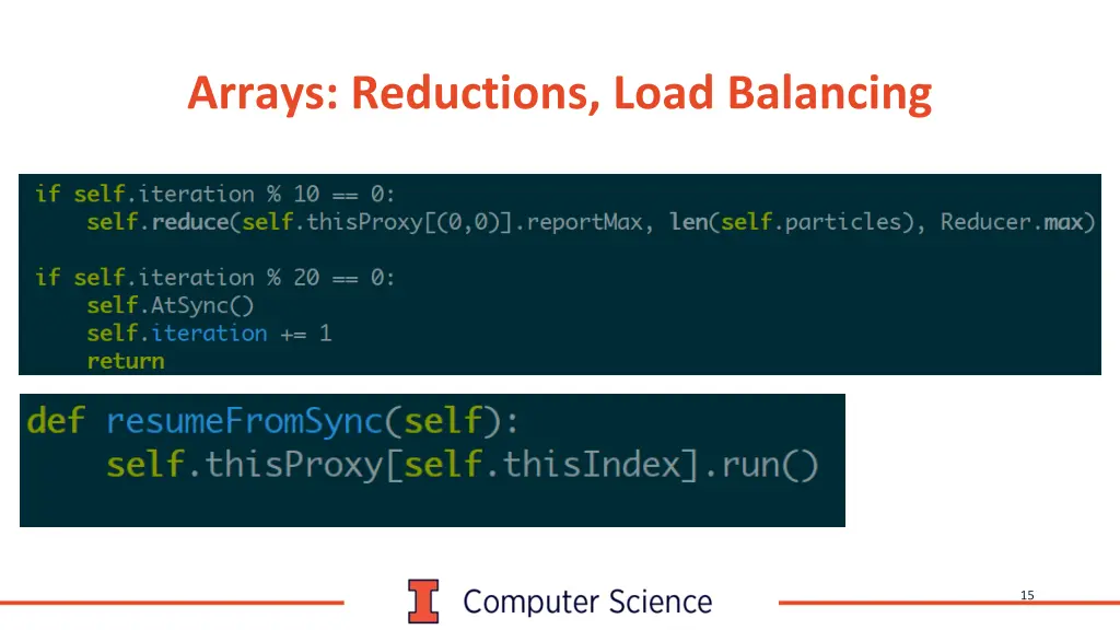 arrays reductions load balancing 1