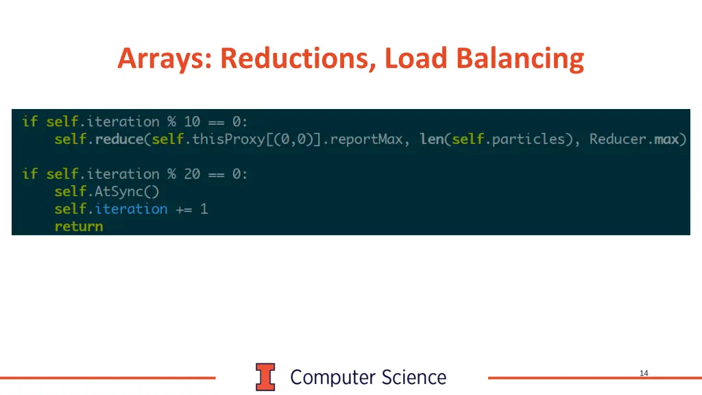 arrays reductions load balancing