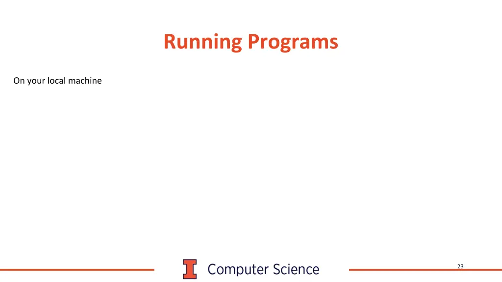 running programs