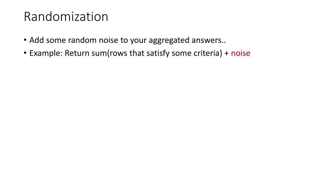 randomization