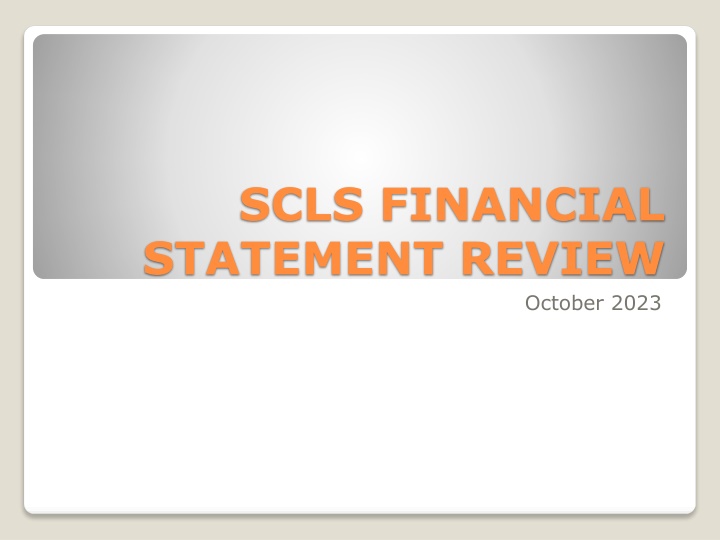 scls financial statement review