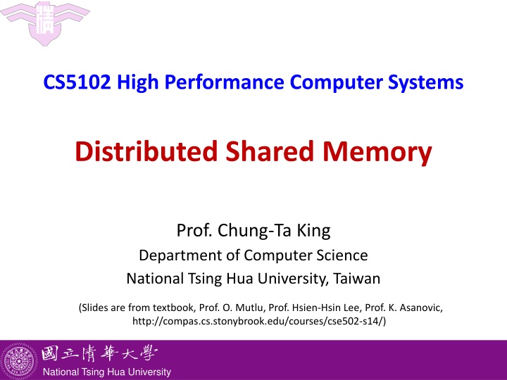 cs5102 high performance computer systems