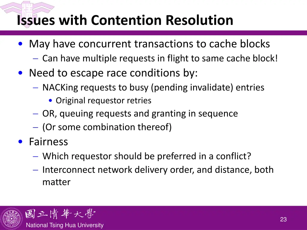 issues with contention resolution