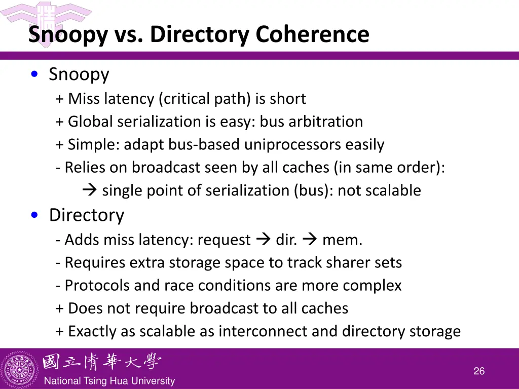 snoopy vs directory coherence