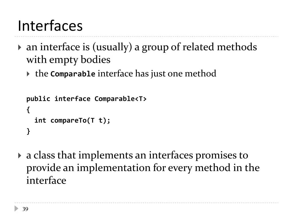 interfaces