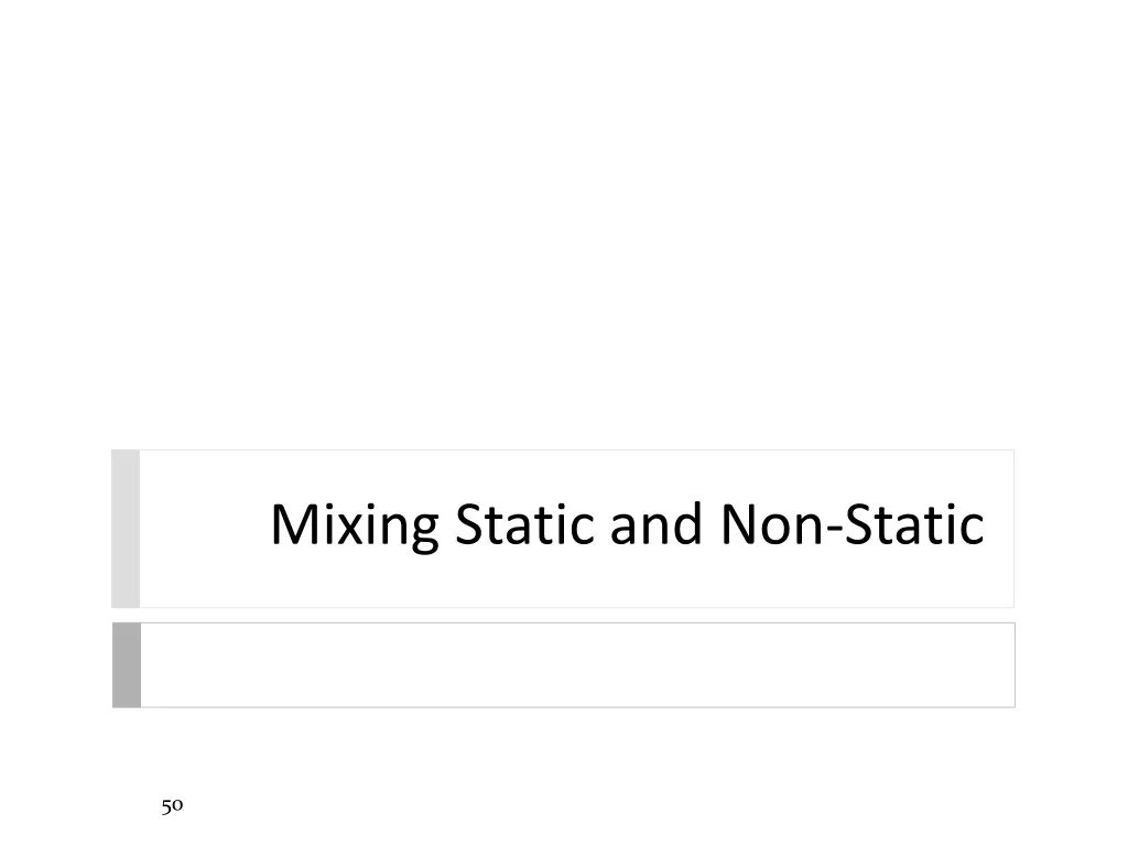 mixing static and non static