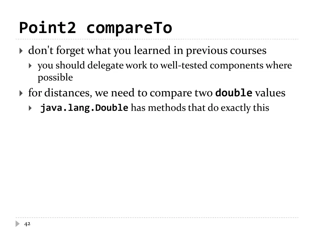 point2 compareto 1