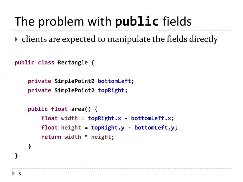 the problem with public fields 1