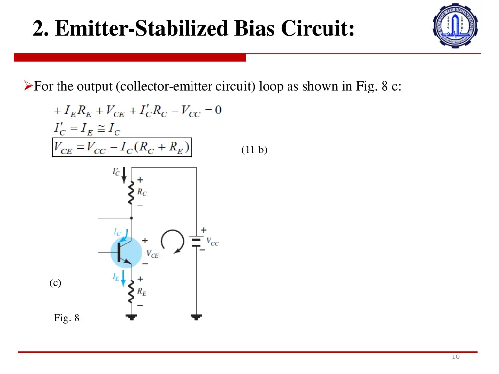 2 emitter stabilized bias circuit