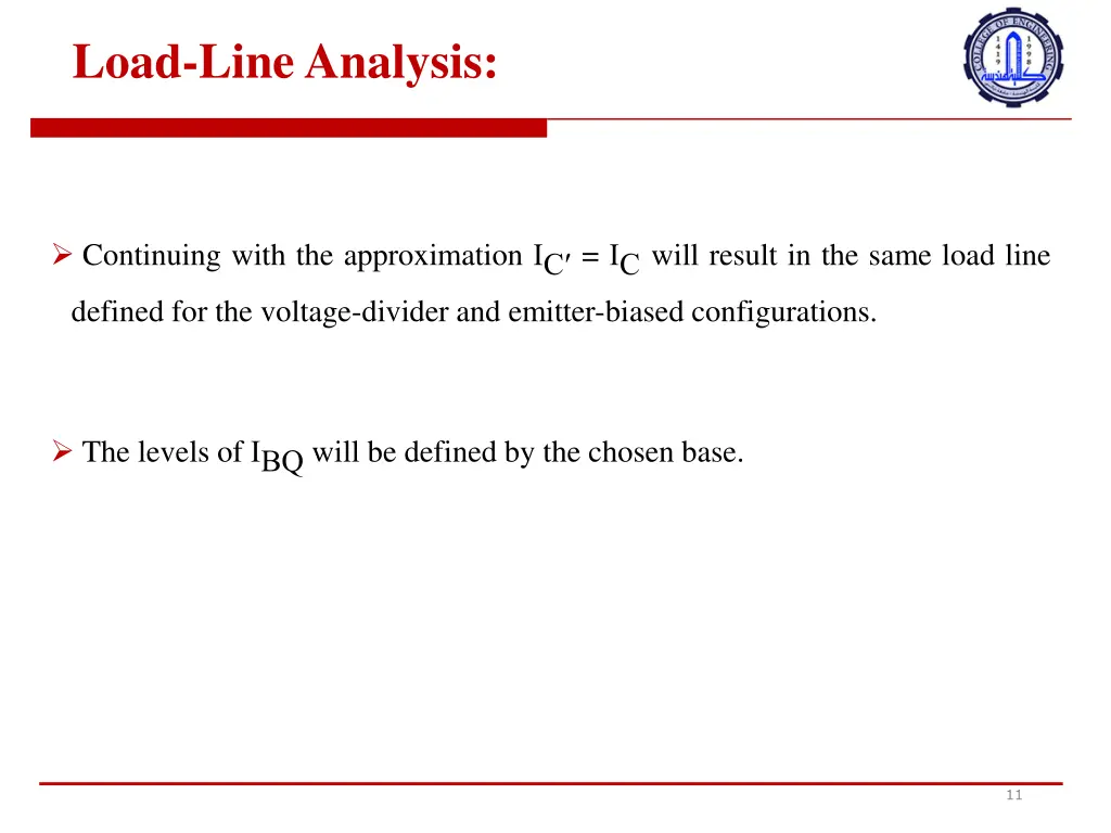 load line analysis