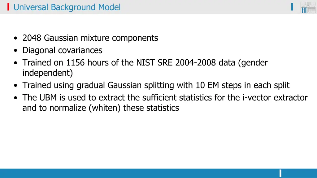 universal background model