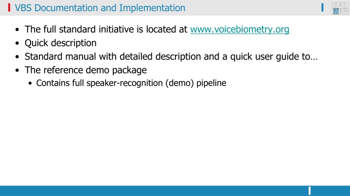vbs documentation and implementation