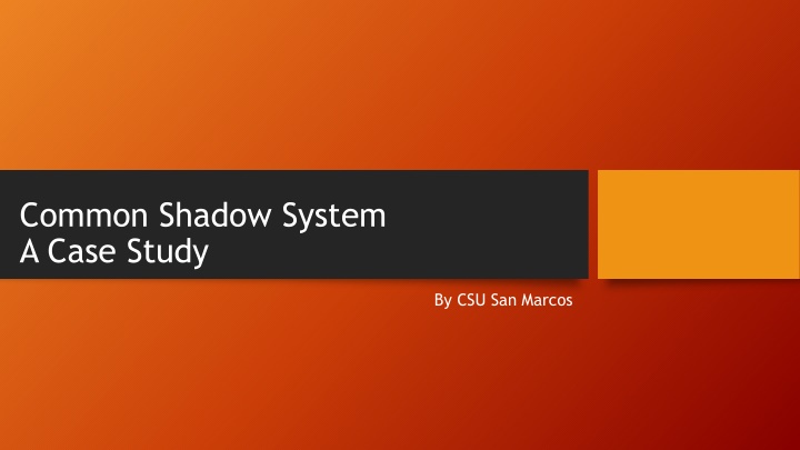 common shadow system a case study