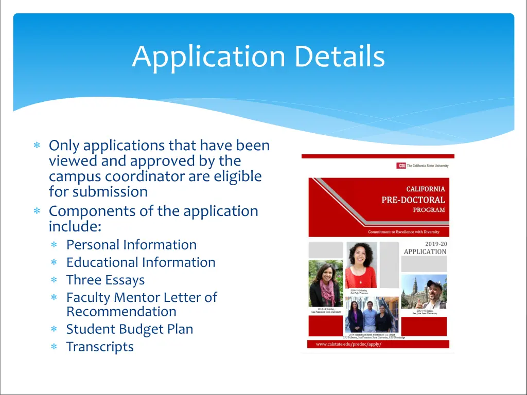 application details