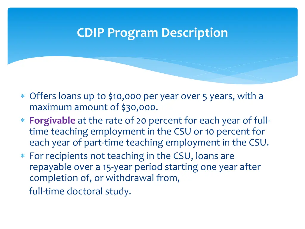 cdip program description