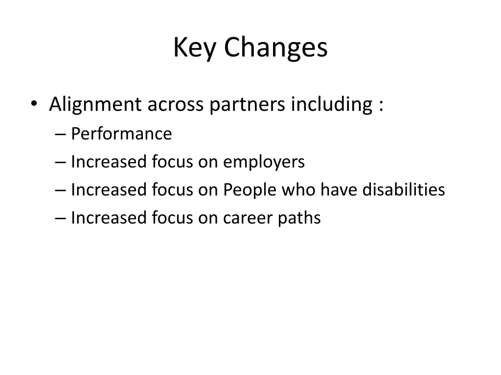 key changes