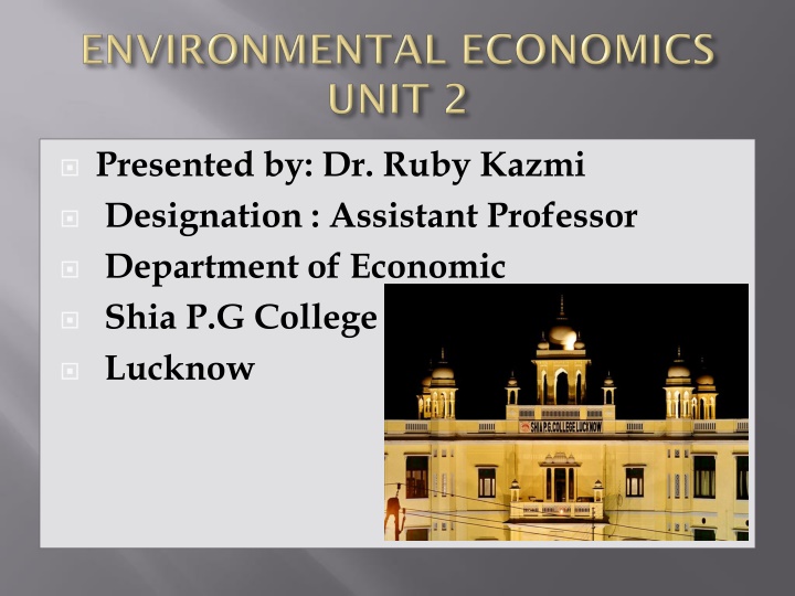 presented by dr ruby kazmi designation assistant